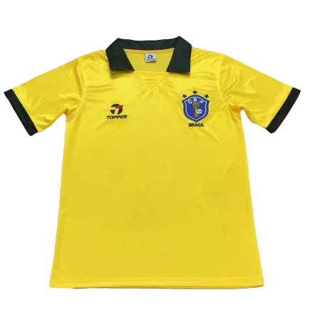 Camiseta Retro 1988 Brazil Primera Equipación Local Hombre - Versión Hincha - camisetasfutbol