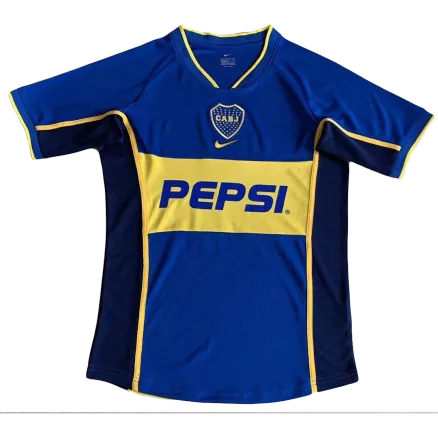 Camiseta Retro 2002 Boca Juniors Primera Equipación Local Hombre - Versión Hincha - camisetasfutbol