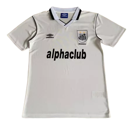 Camiseta Retro 2001 Santos FC Primera Equipación Local Hombre Umbro - Versión Replica - camisetasfutbol