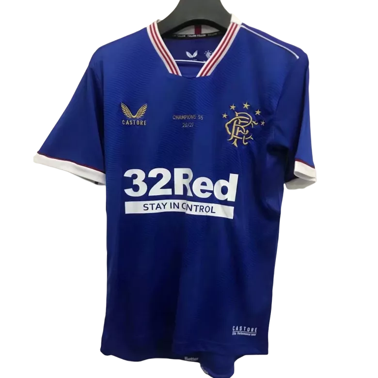 Camiseta Glasgow Rangers 2020/21 Primera Equipación Local Hombre - Versión Hincha - camisetasfutbol