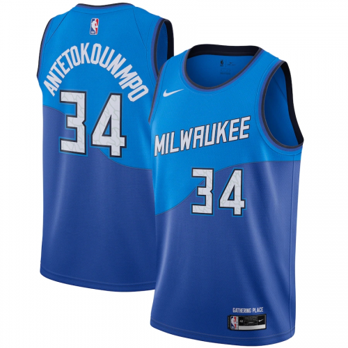 Camiseta NBA de Milwaukee Bucks Giannis Antetokounmpo #34 Swingman 2020 ...