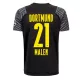 Camiseta de Fútbol MALEN #21 Personalizada 2ª Borussia Dortmund 2021/22 - camisetasfutbol