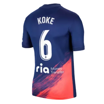 Camiseta de Fútbol KOKE #6 Personalizada 2ª Atlético de Madrid 2021/22 - camisetasfutbol