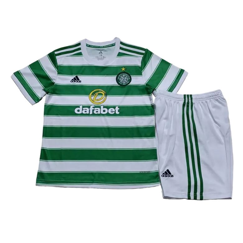 Miniconjunto Celtic 2021/22 Primera Equipación Local Niño (Camiseta + Pantalón Corto) - camisetasfutbol