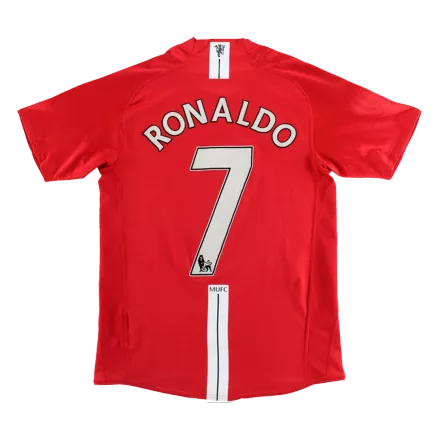 Camiseta Futbol Local de Hombre Manchester United 2007/08 con Número de RONALDO #7 - camisetasfutbol