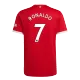 Camiseta de Fútbol RONALDO #7 Personalizada 1ª Manchester United 2021/22