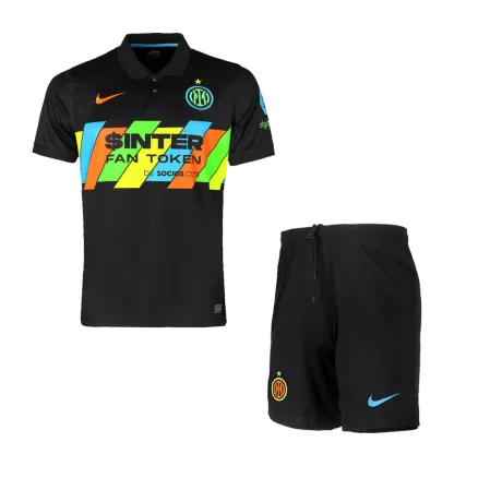 Equipaciones de fútbol para Niño Inter de Milán 2021/22 - de Tercera Equipación Futbol Kit Personalizados - camisetasfutbol