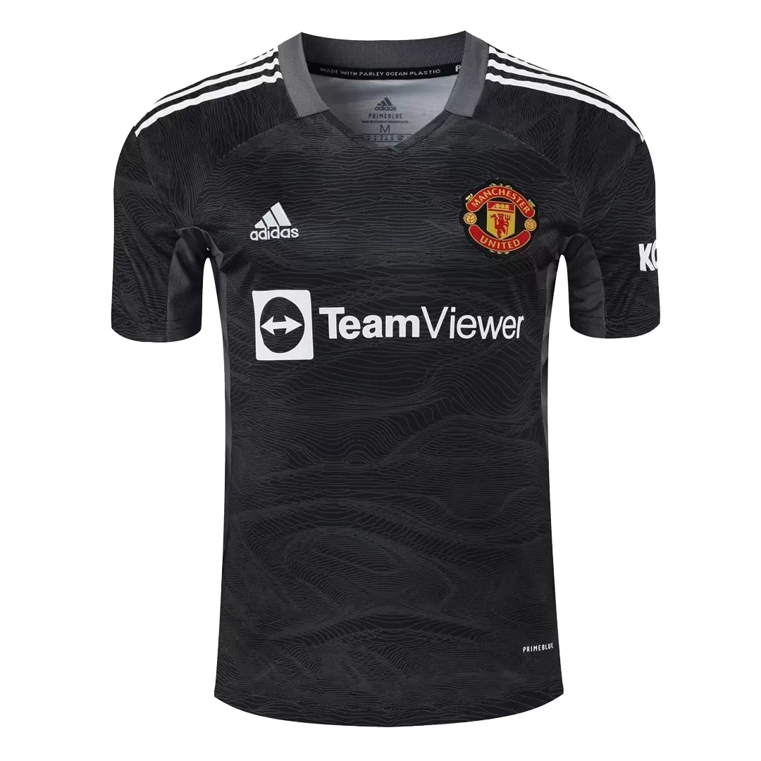 Conjunto Manchester United 2021/22 Portero Hombre (Camiseta + Pantalón Corto) Adidas - camisetasfutbol