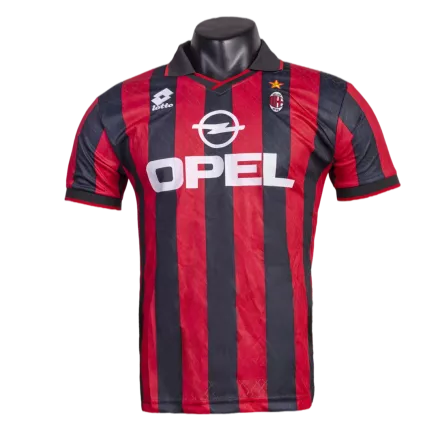 Camiseta Retro 1995/96 AC Milan Primera Equipación Local Hombre - Versión Hincha - camisetasfutbol