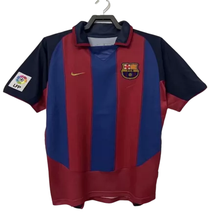 Camiseta Retro 2003/04 Barcelona Primera Equipación Local Hombre - Versión Hincha - camisetasfutbol