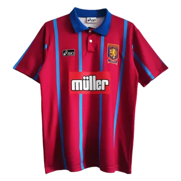 Camiseta Retro 1993/95 Aston Villa Primera Equipación Local Hombre - Versión Replica - camisetasfutbol