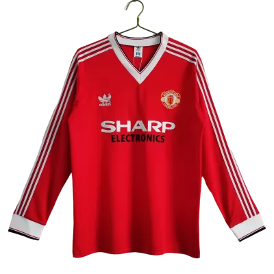 Camiseta de Fútbol Retro Manchester United Local 1983 para Hombre - Personalizada - camisetasfutbol