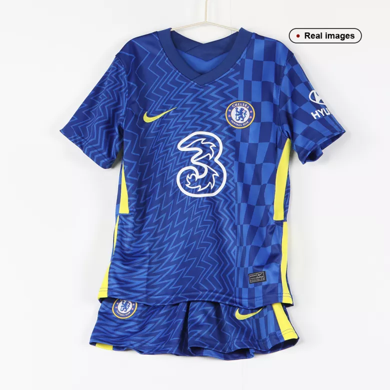 Miniconjunto Chelsea 2021/22 Primera Equipación Local Niño (Camiseta + Pantalón Corto) - camisetasfutbol