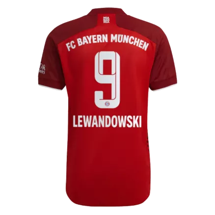 Camiseta Futbol Local de Hombre Bayern Munich 2021/22 con Número de LEWANDOWSKI #9 -Version Jugador - camisetasfutbol