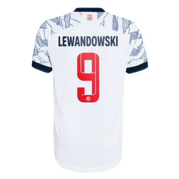 Camiseta Authentic de Fútbol Personalizada LEWANDOWSKI #9 3ª Bayern Munich 2021/22