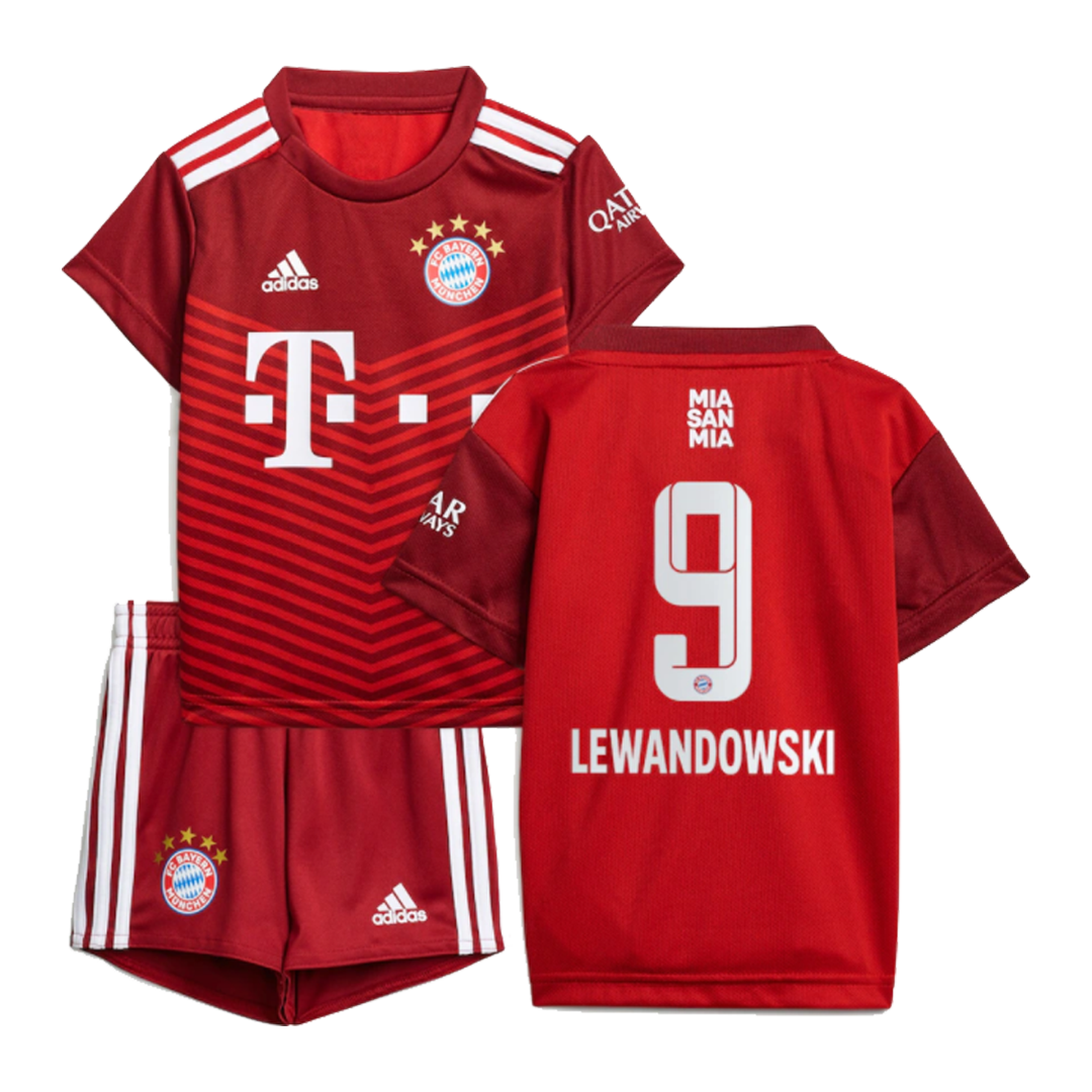 Conjuntos de Fútbol Personalizada LEWANDOWSKI #9 1ª Bayern Munich 2021/22,  playeras de futbol