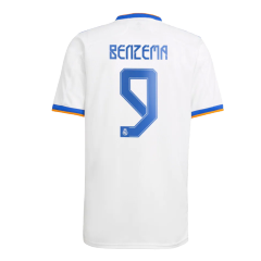 Camiseta de Fútbol BENZEMA #9 Personalizada 1ª Real Madrid 2021/22