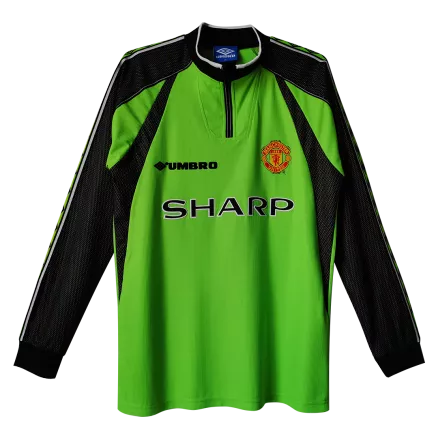Camiseta Retro 1998/99 Manchester United Manga Larga Portero Hombre - Versión Hincha - camisetasfutbol