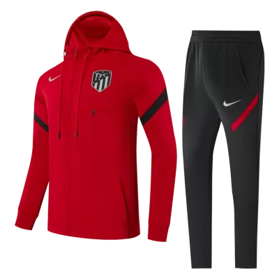 Conjunto Entrenamiento Atletico de Madrid 2021 Hombre Hoodie con Capucha Pantalon CamisetasFutbol.mx