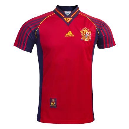 Camiseta Retro 1998 España Primera Equipación Local Hombre - Versión Hincha - camisetasfutbol