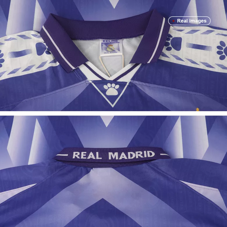 Camiseta Retro 1996/97 Real Madrid Segunda Equipación Visitante Hombre - Versión Hincha - camisetasfutbol