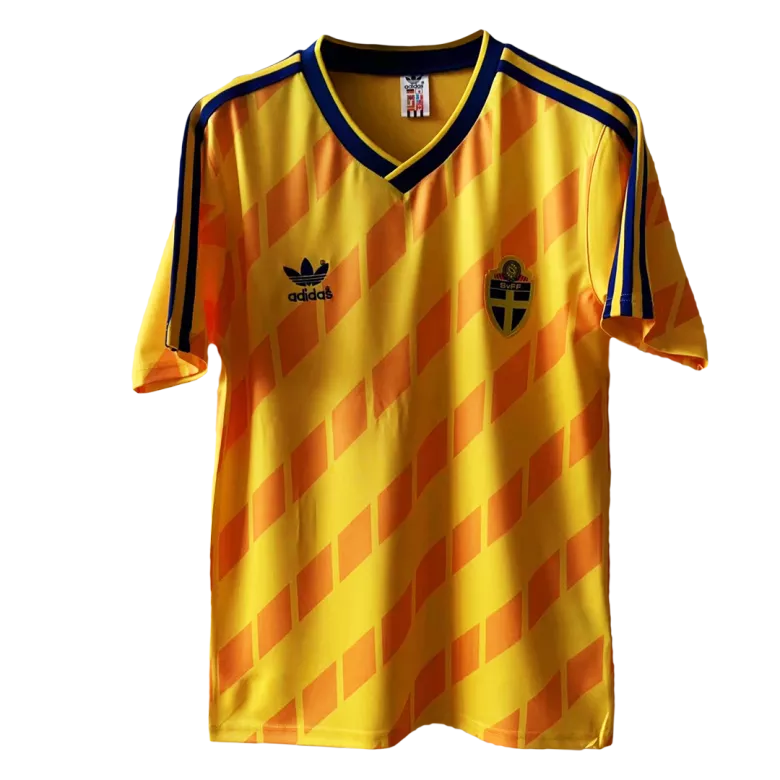 Camiseta Retro 1988 Suecia Primera Equipación Local Hombre - Versión Hincha - camisetasfutbol