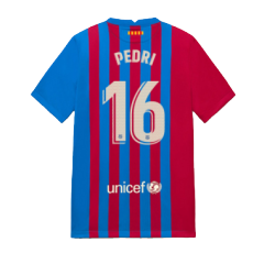Camiseta de Fútbol PEDRI #16 Personalizada 1ª Barcelona 2021/22