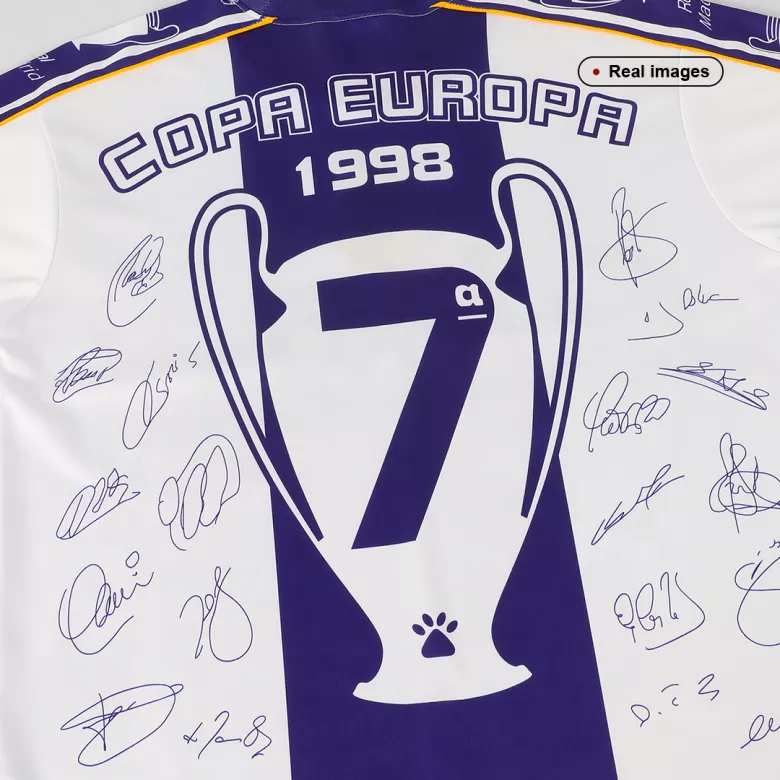 UCL Camiseta Retro 1997/98 Real Madrid Hombre - Versión Hincha - camisetasfutbol