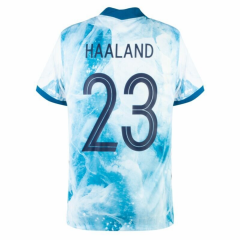 Camiseta de Fútbol Erling Haaland #23 Personalizada 2ª Noruega 2021