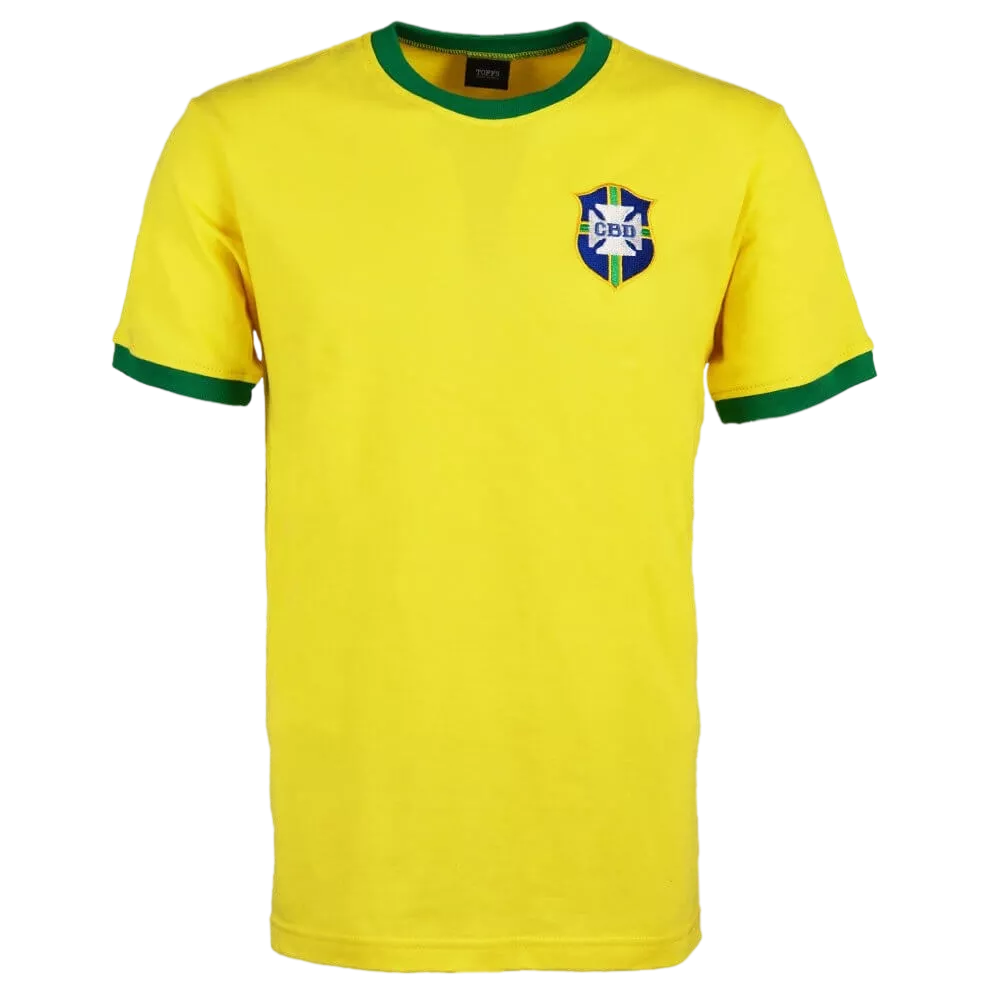 Camiseta de Fútbol Retro Brazil Local 1970 PELÉ #10 para Hombre - Personalizada - camisetasfutbol