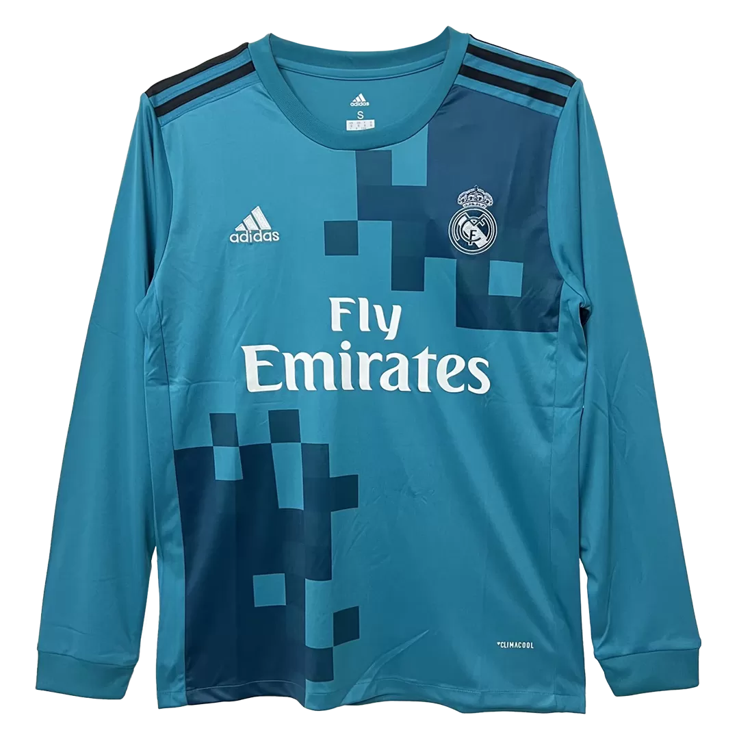 Camiseta Retro 2017/18 Real Madrid Segunda Manga Larga Hombre Adidas - Versión Replica | CamisetasFutbol.cn