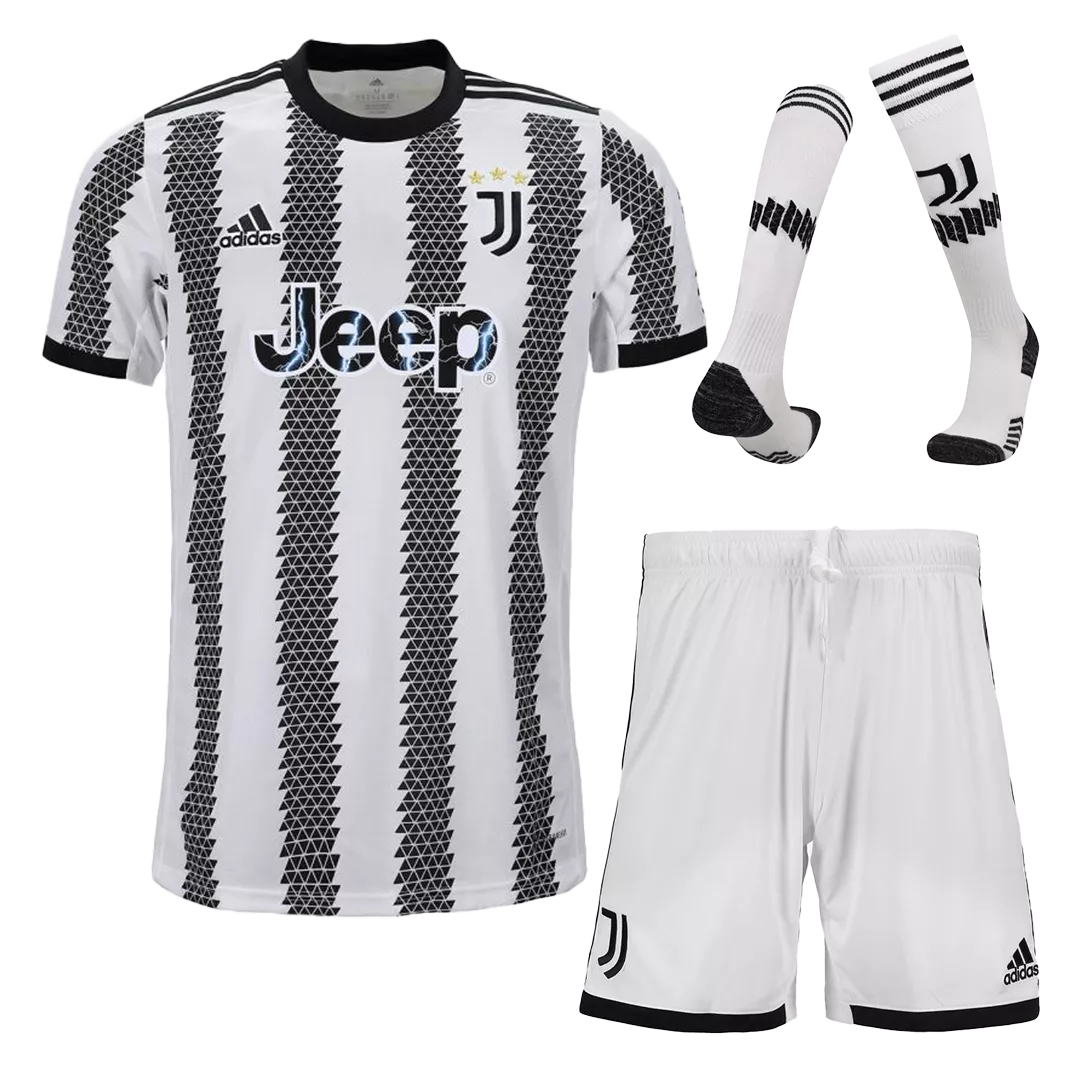 Conjunto Completo Juventus 2022/23 Primera Equipación Local Hombre (Camiseta + Pantalón Corto + Calcetines) Adidas - camisetasfutbol
