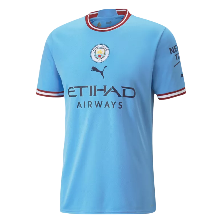 Camiseta Futbol Local de Hombre Manchester City 2022/23 con Número de DE BRUYNE #17 - camisetasfutbol