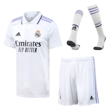 Uniformes de Futbol Completos Local 2022/23 Real Madrid - Con Medias para Hombre - camisetasfutbol