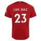 Camiseta LUIS DiAZ #23 Liverpool 2022/23 Primera Equipación Local Niño Nike - Versión Replica - camisetasfutbol