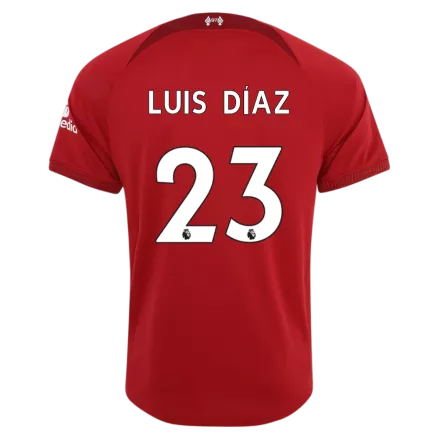 Camiseta LUIS DiAZ #23 Liverpool 2022/23 Primera Equipación Local Niño Nike - Versión Replica - camisetasfutbol