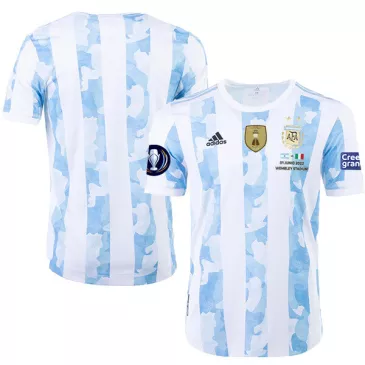 Camiseta Auténtica Argentina Finalissima 2022 Primera Equipación Local Hombre Adidas - Versión Jugador - camisetasfutbol