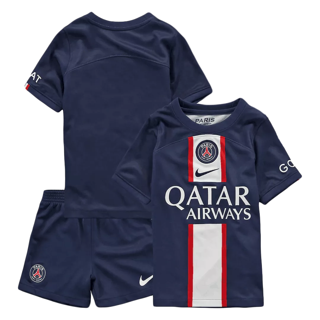Miniconjunto Completo PSG 2022/23 Primera Equipación Local Niño (Camiseta + Pantalón Corto + Calcetines) Nike - camisetasfutbol