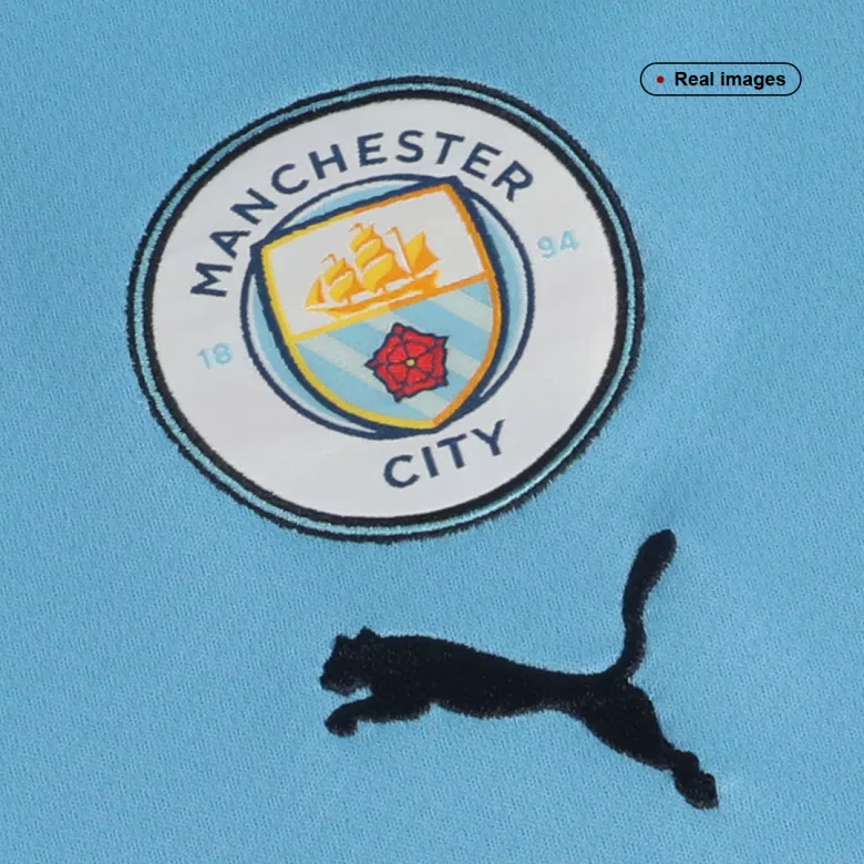 Conjunto Completo Manchester City 2022/23 Primera Equipación Local Hombre (Camiseta + Pantalón Corto + Calcetines) Puma - camisetasfutbol