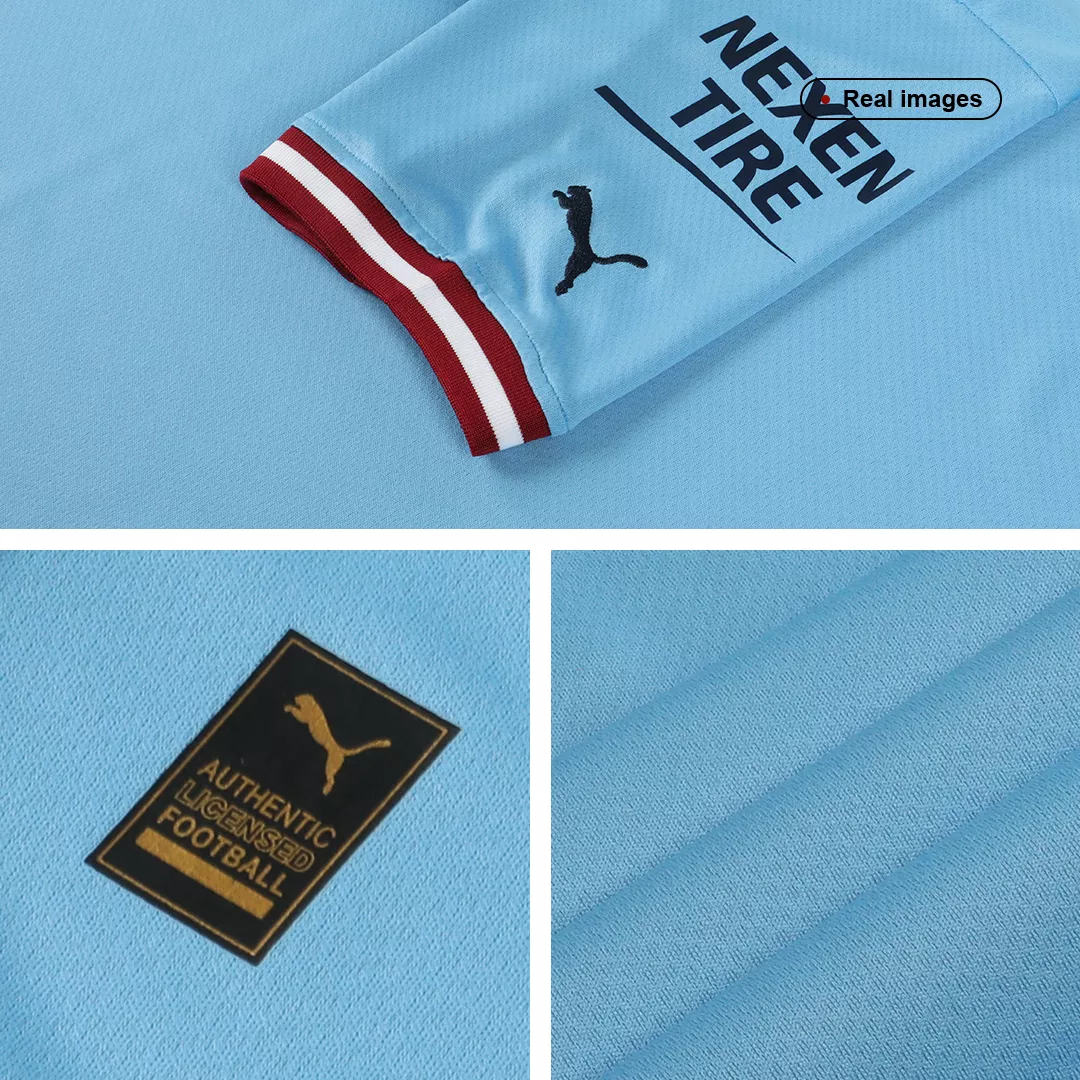 Conjunto Completo Manchester City 2022/23 Primera Equipación Local Hombre (Camiseta + Pantalón Corto + Calcetines) Puma - camisetasfutbol