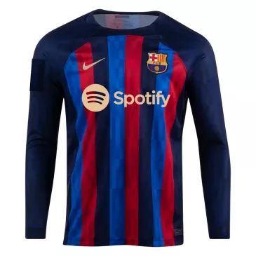 Camiseta de Manga Larga de Fútbol Personalizada 1ª Barcelona 2022/23
