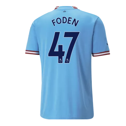Camiseta de Futbol FODEN #47 Local Manchester City 2022/23 para Hombre - Versión Hincha Personalizada - camisetasfutbol