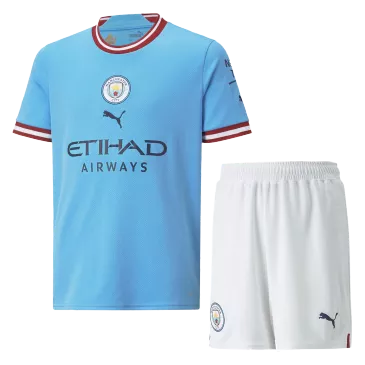 Equipaciones de fútbol para Niño Manchester City 2022/23 - de Local Futbol Kit Personalizados - camisetasfutbol
