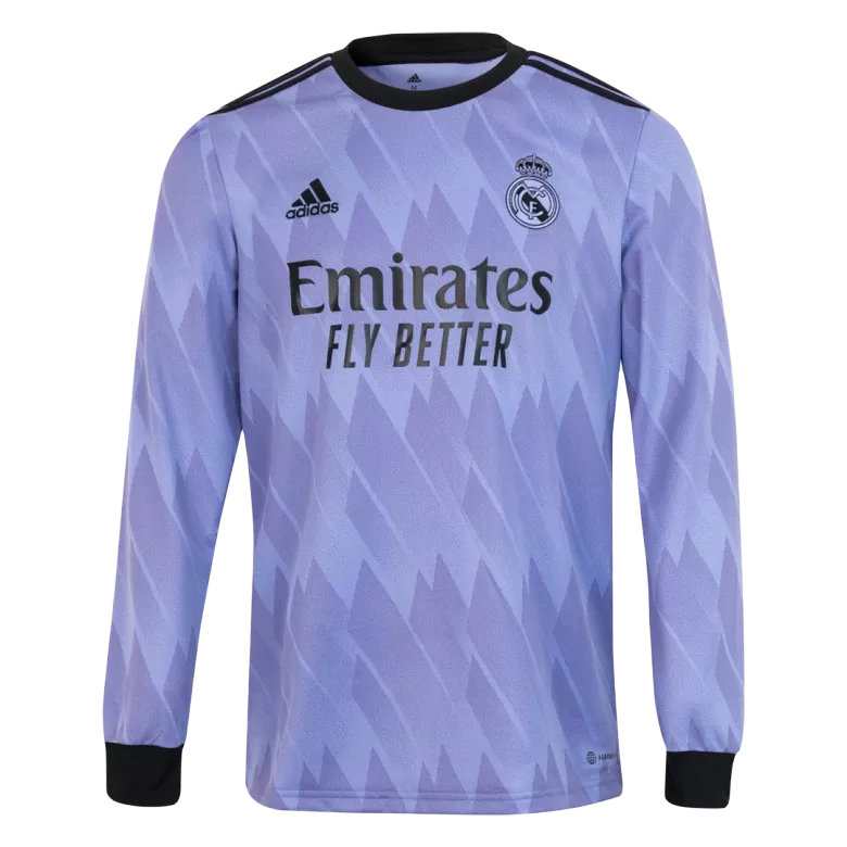 Camiseta de Futbol Manga Larga VALVERDE #15 Visitante Real Madrid 2022/23 para Hombre - Versión Hincha Personalizada - camisetasfutbol