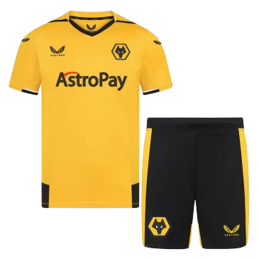 Miniconjunto Wolverhampton Wanderers 2022/23 Primera Equipación Local Niño (Camiseta + Pantalón Corto) Adidas - camisetasfutbol