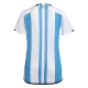 Tres Estrellas Camiseta de Futbol Replica Copa Mundial Argentina 2022 Local de Mujer Edición Campeón - camisetasfutbol