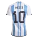Camiseta de Fútbol Messi #10 Personalizada 1ª Argentina 2022 Copa Mundial