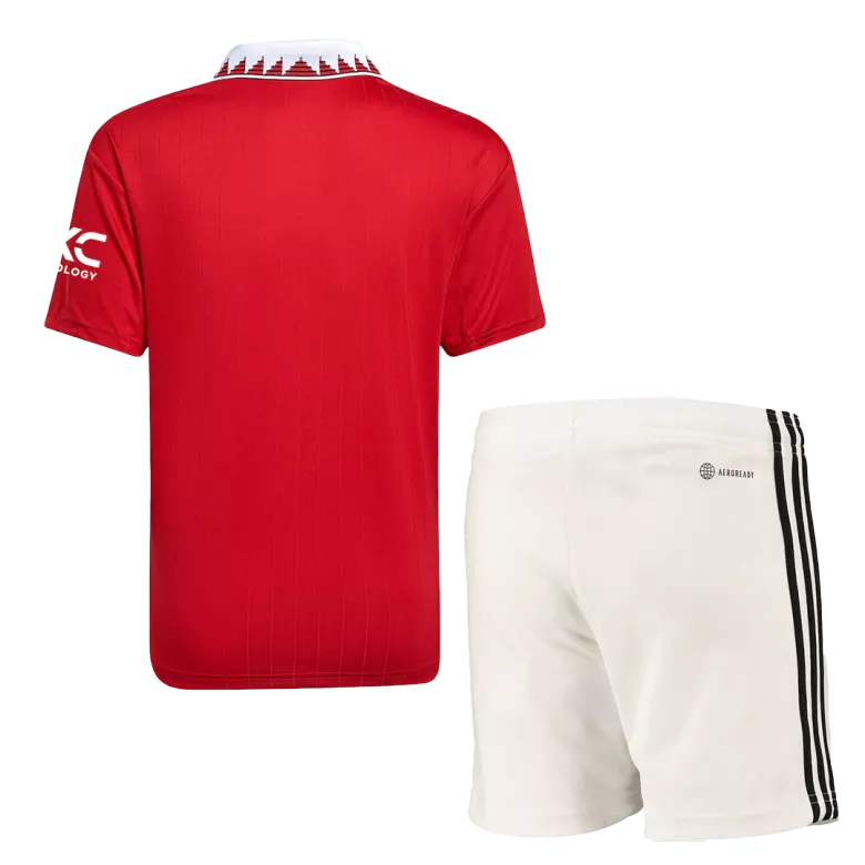Miniconjunto Manchester United 2022/23 Primera Equipación Local Niño (Camiseta + Pantalón Corto) Adidas - camisetasfutbol