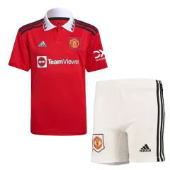 Miniconjunto de Fútbol Personalizada 1ª Manchester United 2022/23 - camisetasfutbol