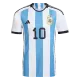 Camiseta Futbol Local Copa del Mundo de Hombre Argentina 2022 con Número de Messi #10 - camisetasfutbol